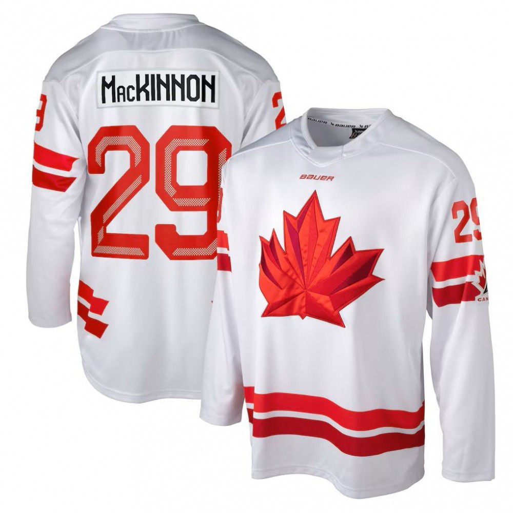 Nathan MacKinnon Hockey Bauer Canada 2026 Olympics Replica Jersey - White-Pro Kit Vault | Brand New 26/27 Sports Jerseys